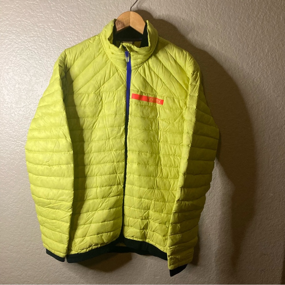 Adidas Terrex Bright Yellow Semi Puffer Full Zip Jacket Women’s Size Medium